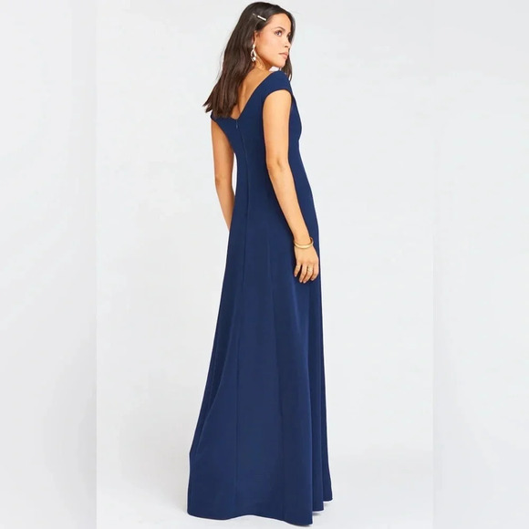 NWT Show Me Your Mumu navy Zurich knot gown sz xs - Picture 3 of 12